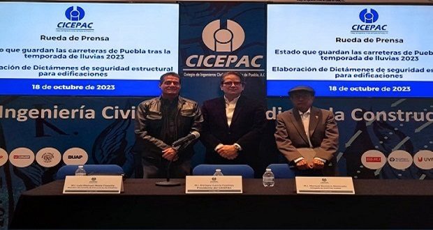 Se necesitan 20 mil mdp para carreteras de Puebla en mal estado; CICEPAC. Foto: 'X' CICEPAC.