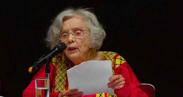 Elena Poniatowska Amor recibe premio Internacional Carlos Fuentes a la Creación Literaria en el Idioma Español 2023.