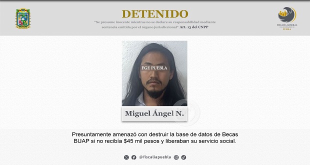 Estudiante BUAP aplica extorsión para liberar su servicio social