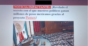 Alerta de estafa en línea con supuesta inversión en Pemex. Foto: Redes sociales.
