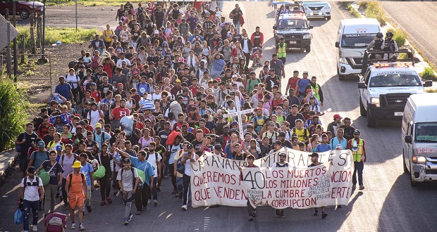 Migrantes salen desde Chiapas; EU da 485 mdd a países de origen. Foto: Redes sociales.