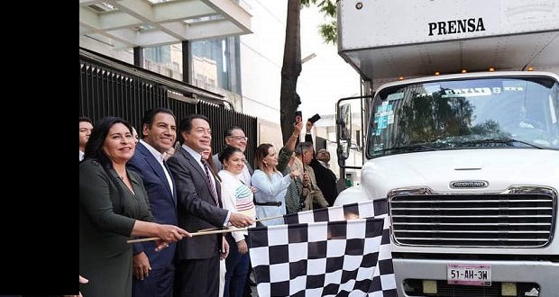 Rumbo a Guerrero, primer parte de donativos de senadores de Morena. Foto: Especial.
