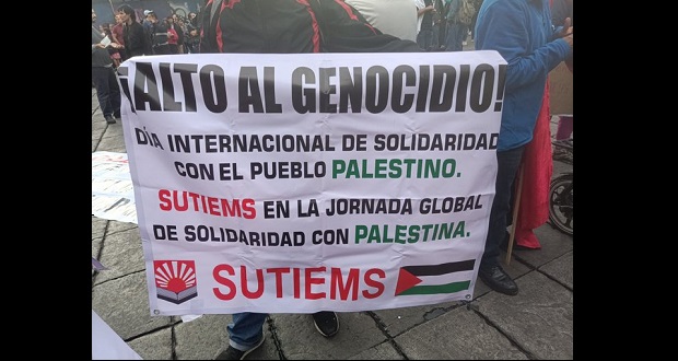 Marchan en solidaridad con Palestina, piden cese al fuego definitivo. Foto: Redes sociales.