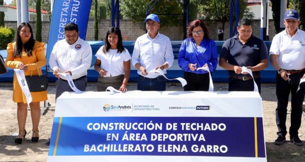 Tlatehui realizó entrega de techado al Bachillerato Elena Garro