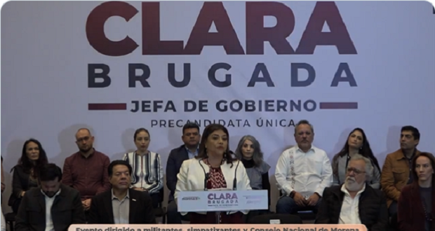 Encinas y Rafael Barajas, en comité de precampaña de Clara Brugada. Foto: Redes sociales.