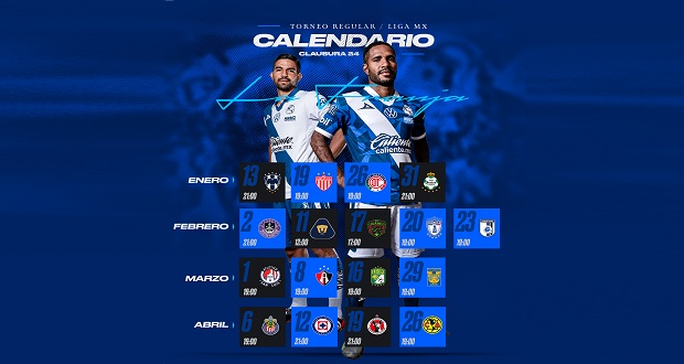 Puebla arrancará el Clausura 2024 el 13 de enero con Rayados