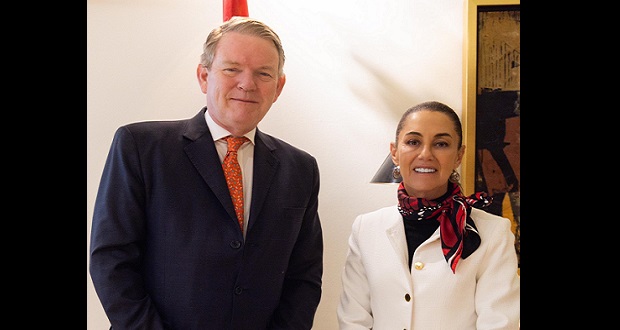 Sheinbaum se reúne con embajador de Canadá, tratan T-MEC. Foto: Redes sociales.