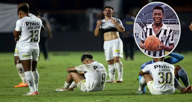 Santos de “Pelé”, desciende por primera vez en su historia