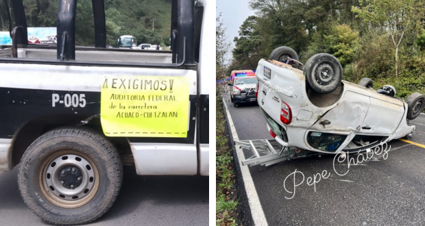 Piden revisar carretera rehabilitada de Acuaco-Cuetzalan; van 150 accidentes
