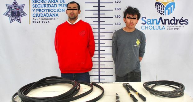Detenidos por robo a través de videovigilancia en San Andrés Cholula