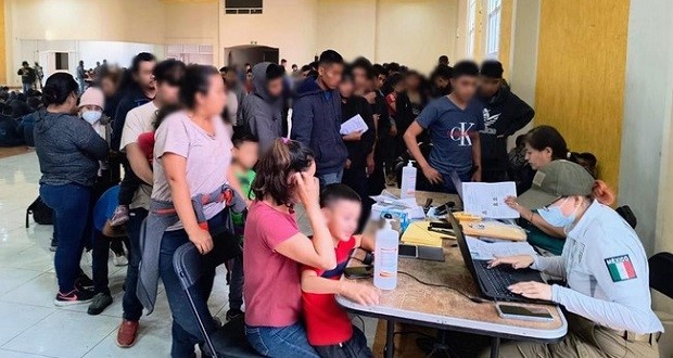 INM localiza a 726 migrantes en bodega de Cuaxomulco, Tlaxcala. Foto: Especial.