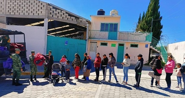 Ejército aplica Plan DN-II-E por temporada invernal en Puebla. Foto: Especial.