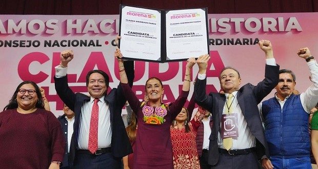 No traicionar principios: Sheinbaum al ser ratificada como candidata de Morena. Foto: Especial.