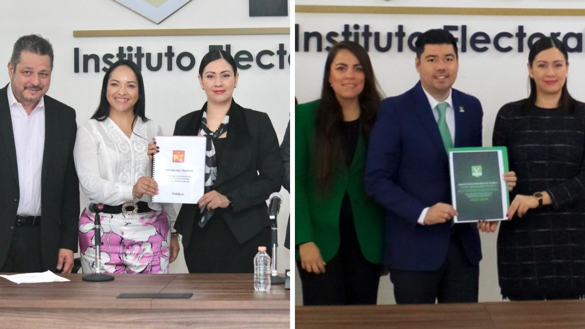 Registran PT y PVEM en Puebla plataforma electoral al IEE para proceso 2024
