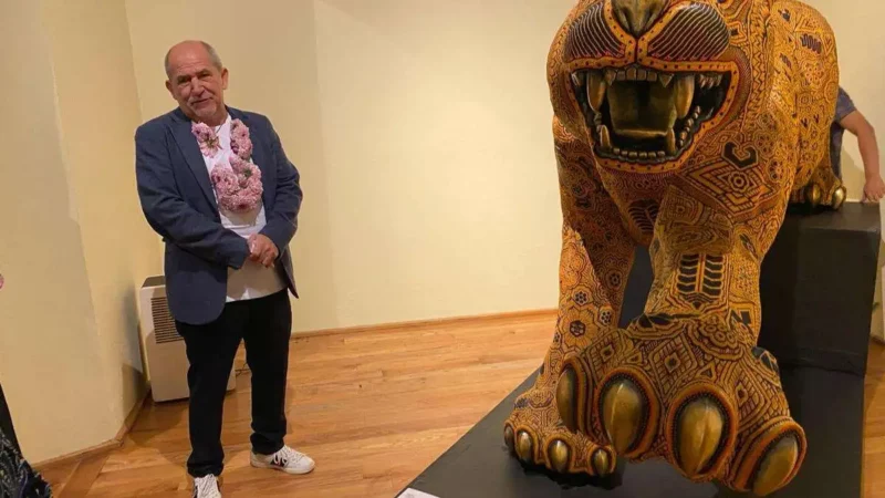 Gigantes místicos de Menchaca llegan a Museo de Cholula, fue traída por Marco Antonio Pérez Alejo