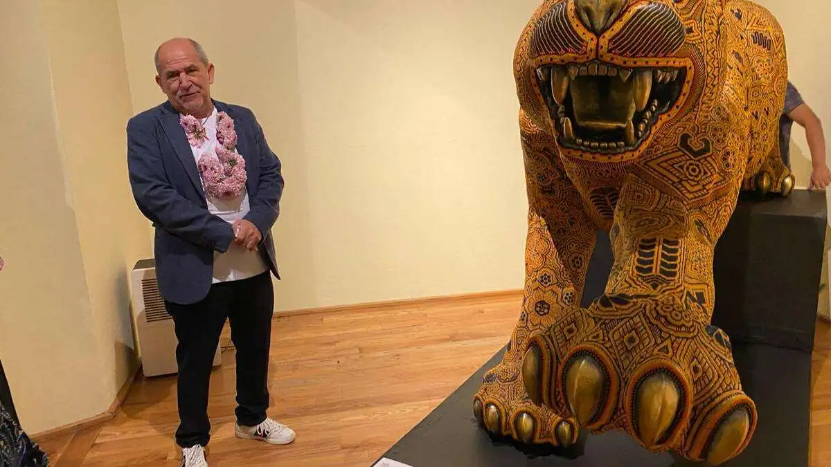 Gigantes místicos de Menchaca llegan a Museo de Cholula, fue traída por Marco Antonio Pérez Alejo