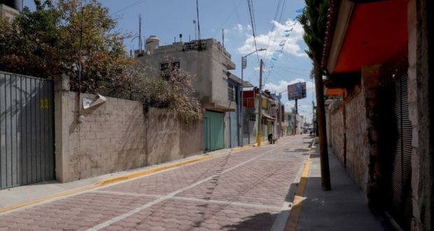 Invierten 4 mdp en adoquinamiento de calles en San Andrés Cholula