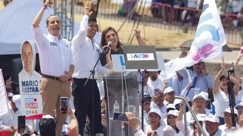 En arranque de campaña, Eduardo Rivera y Mario Riestra con respaldo de Xóchitl Gálvez