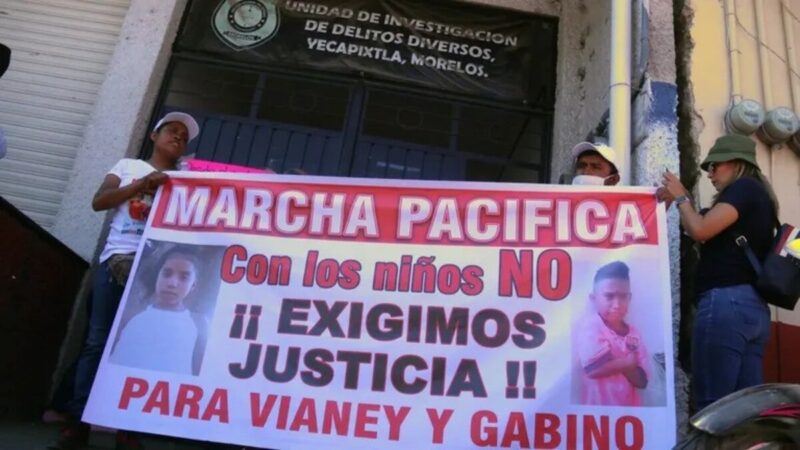 Familiares exigen justicia por el asesinato de dos menores en Morelos