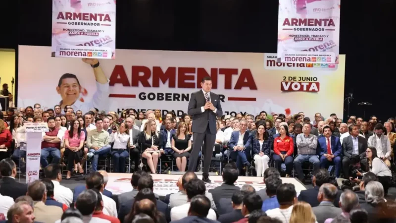 Armenta presenta plan para Puebla, destaca seguridad y derecho al agua