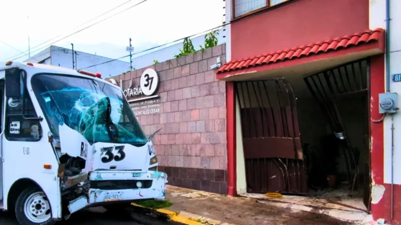 Transporte público de Puebla provoca repunte del 7% de accidentes en 2023