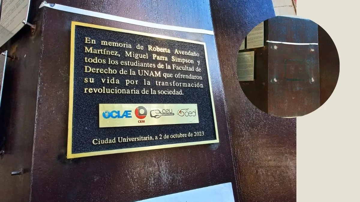 En UNAM, retiran memorial del movimiento estudiantil del 68; comunidad protesta
