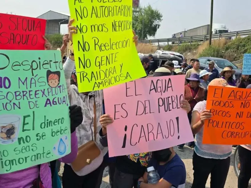 Tras protesta por pozo en Xoxtla, Conagua lo clausura; reabren la México-Puebla