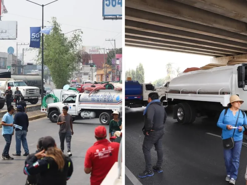 Piperos de Puebla cierran Recta a Cholula y bulevar Esteban Antuñano