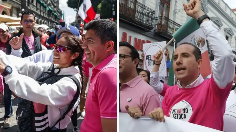 Riestra y Rivera serían oradores de la Marea Rosa en Puebla; Morena no fue considerado