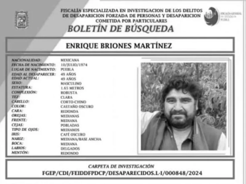 Localizan sin vida a Enrique Briones, desaparecido en la México-Puebla