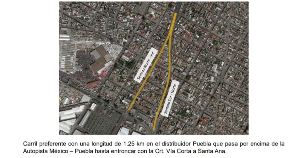 Ruta de la Línea 2 en la Vía Corta a Santa Ana