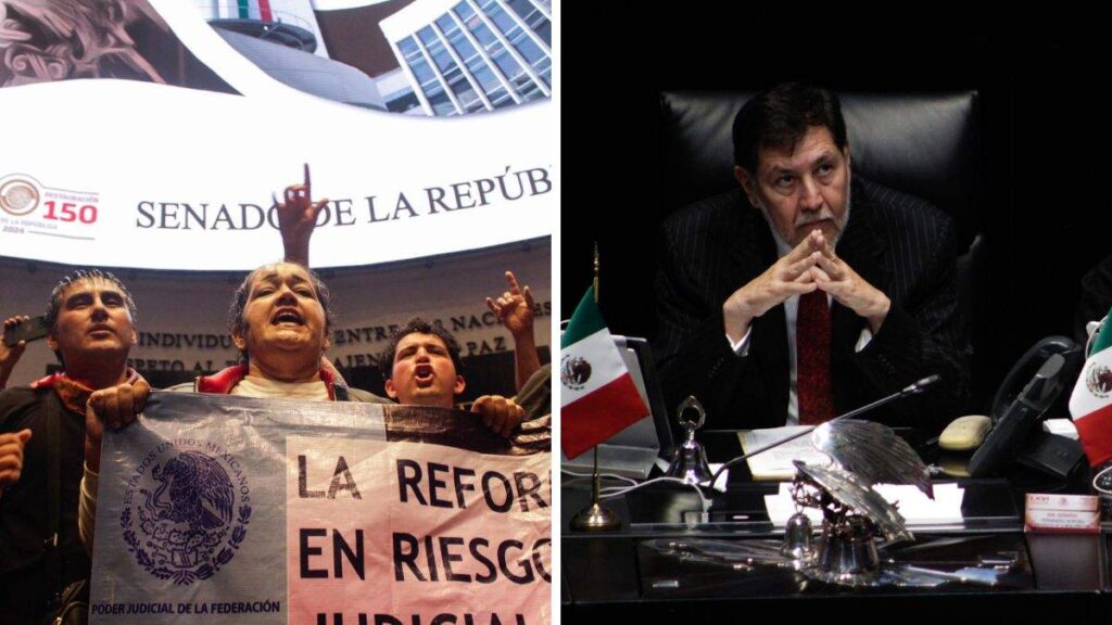 Trabajadores del Poder Judicial irrumpen Senado; sesión se reanudara en Xicoténcatl