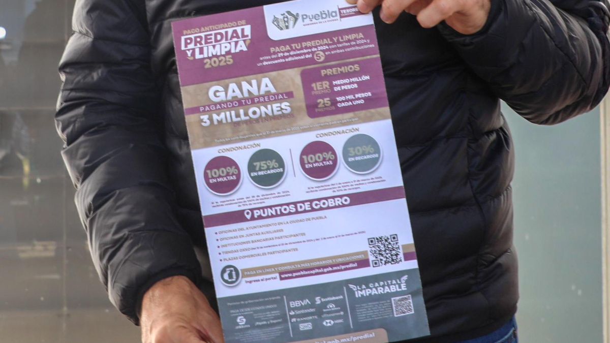 Van 620 de 680 mdp predial en Puebla; en zonas limítrofes se revisa historial