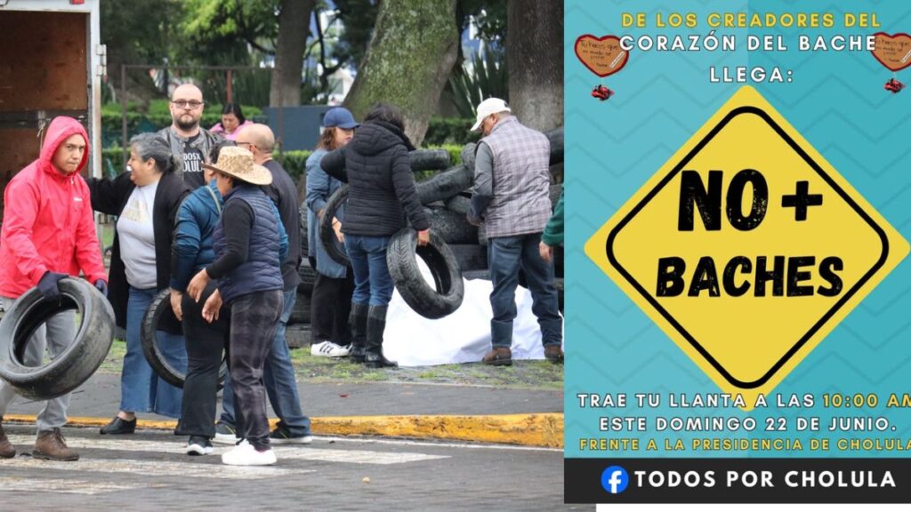 Roxana Luna, involucrada en manifestación por baches en San Pedro Cholula, acusan