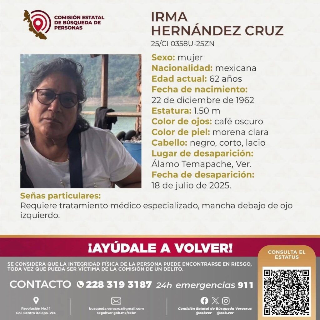 Ficha de Búsqueda de Irma Hernández Cruz