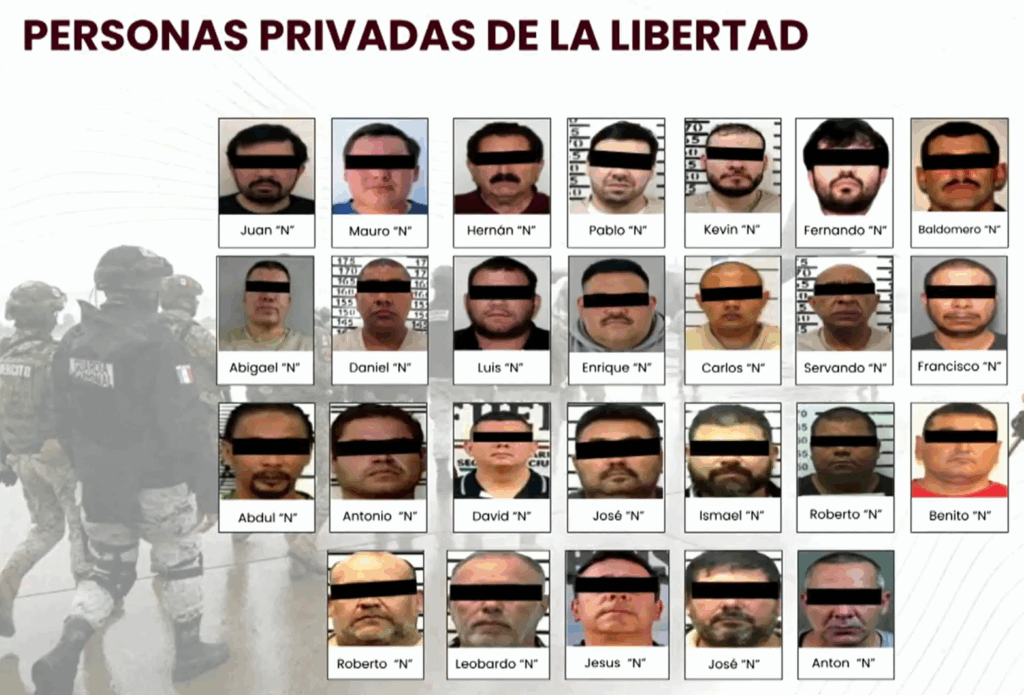 Lista de 26 reos trasladados a Estados Unidos