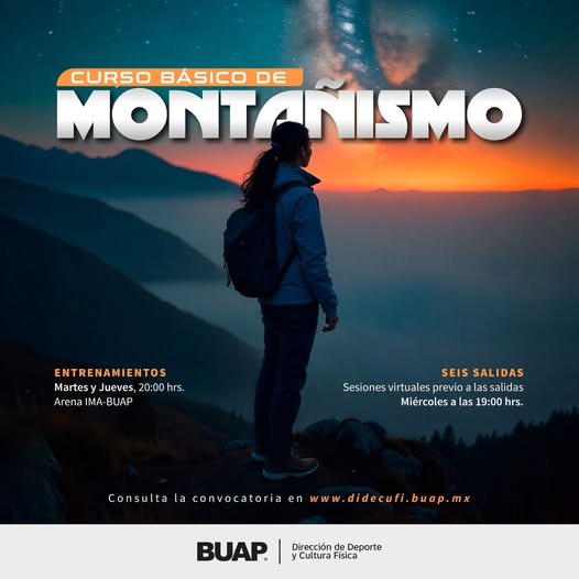 ¿Te interesa el montañismo? La BUAP abre curso básico para todo público