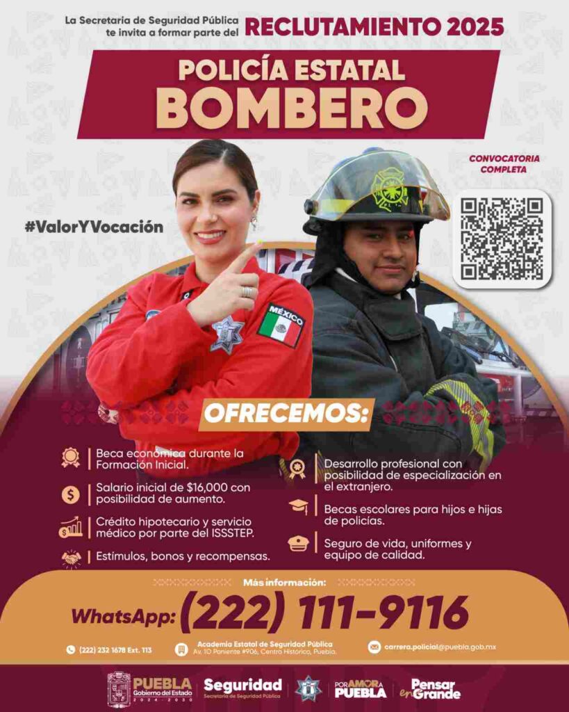 Policía Estatal ofrece sueldos de 16 mil pesos