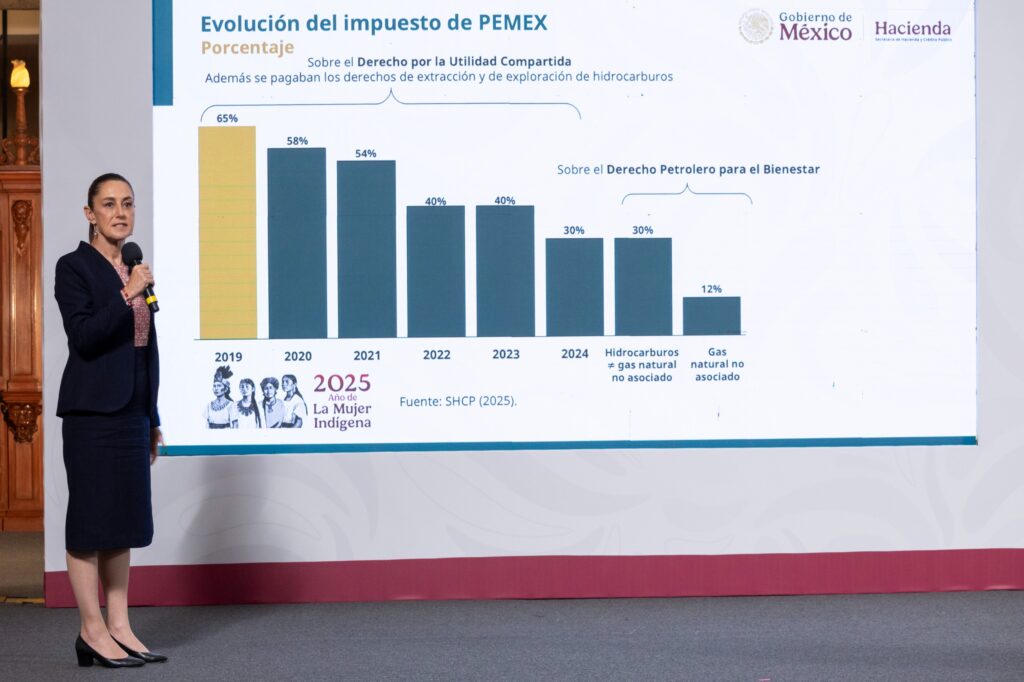 La presidenta Claudia Sheinbaum en conferencia de prensa