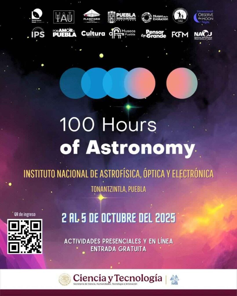 El Inaoe y Puebla celebran la Semana Mundial del Espacio del 2 al 5 de octubre