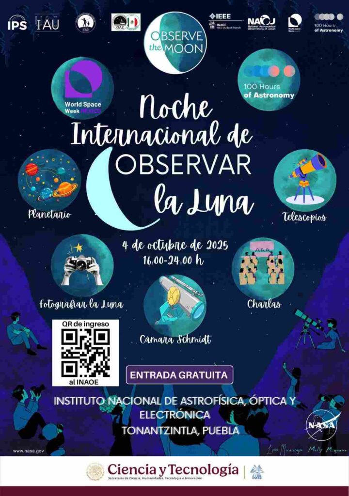 El Inaoe y Puebla celebran la Semana Mundial del Espacio del 2 al 5 de octubre