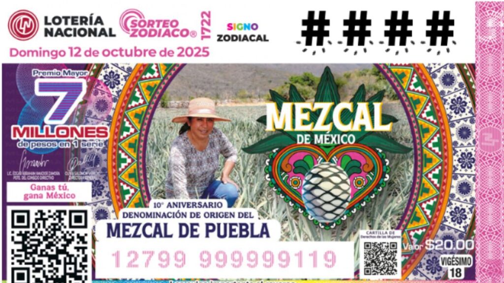 Billete conmemorativo del mezcal de Puebla
