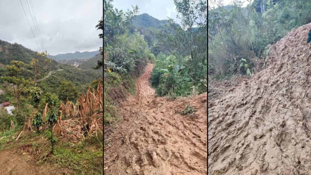 Vereda habilitada en Eloxochitlán