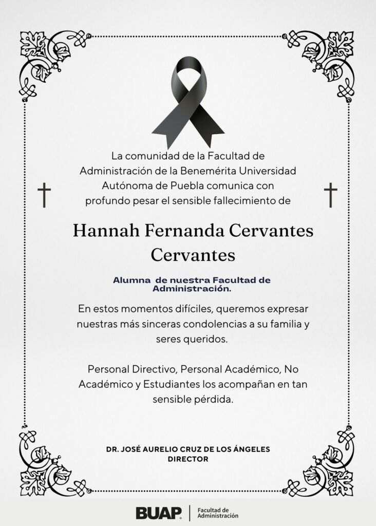 Esquela Hanna Fernanda Cervantes Cervantes