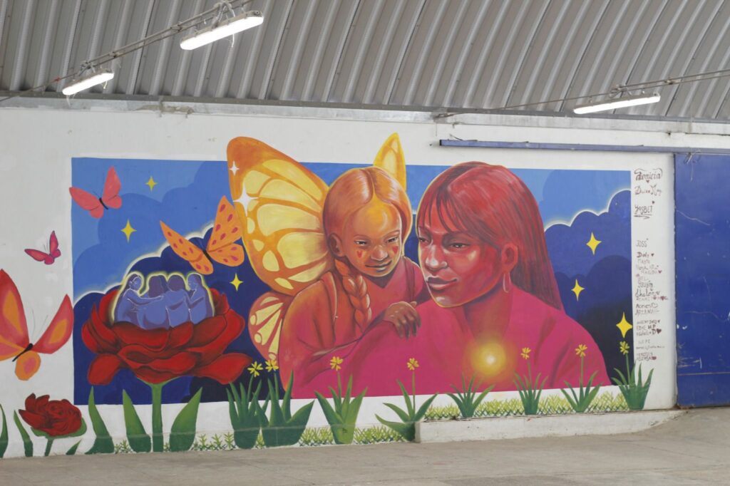Mural en el penal femenil de Ciudad Serdán