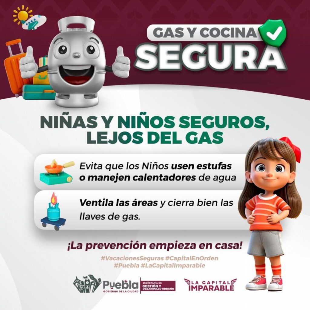 PC de Puebla emite recomendaciones para evitar accidentes en casa en vacaciones