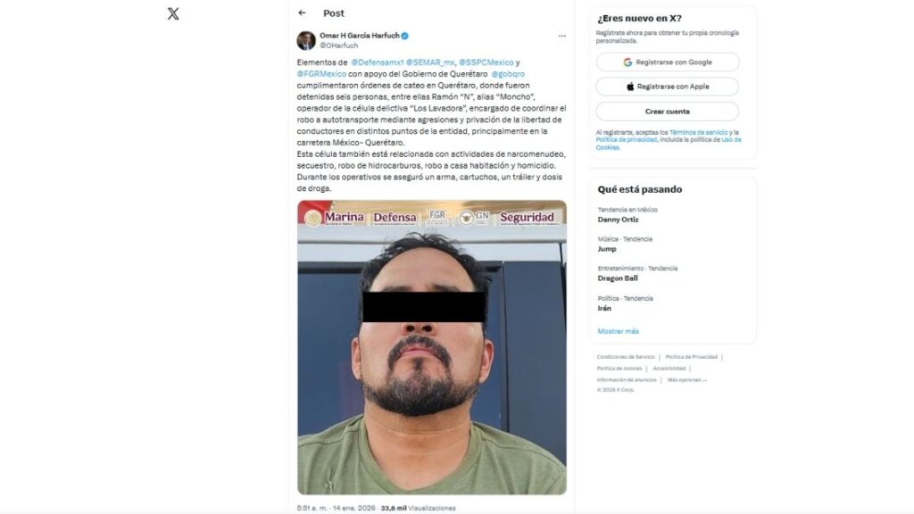 Cae “El Moncho” y 5 de “Los Lavadora” por robo de-autotransporte en Querétaro