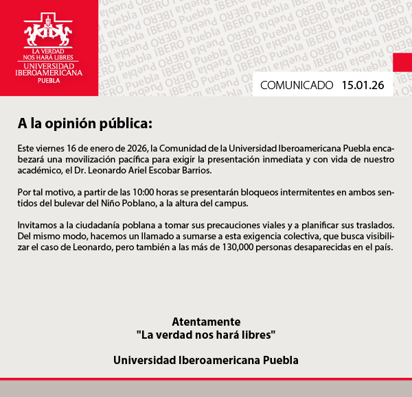 Comunicado Ibero Puebla