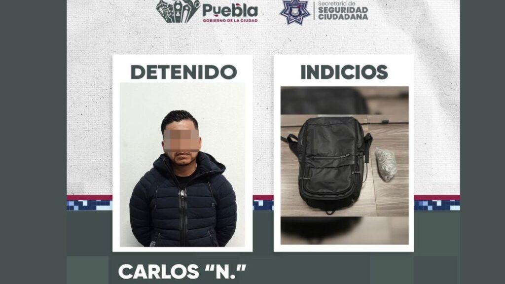 K9 detiene a Carlos en la CAPU con marihuana; tiene registros por robo de auto