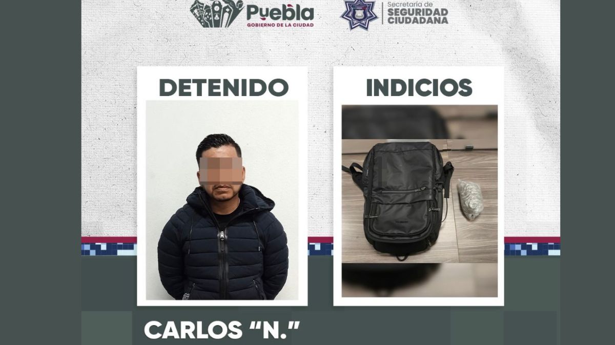 K9 detiene a Carlos en la CAPU con marihuana; tiene registros por robo de auto